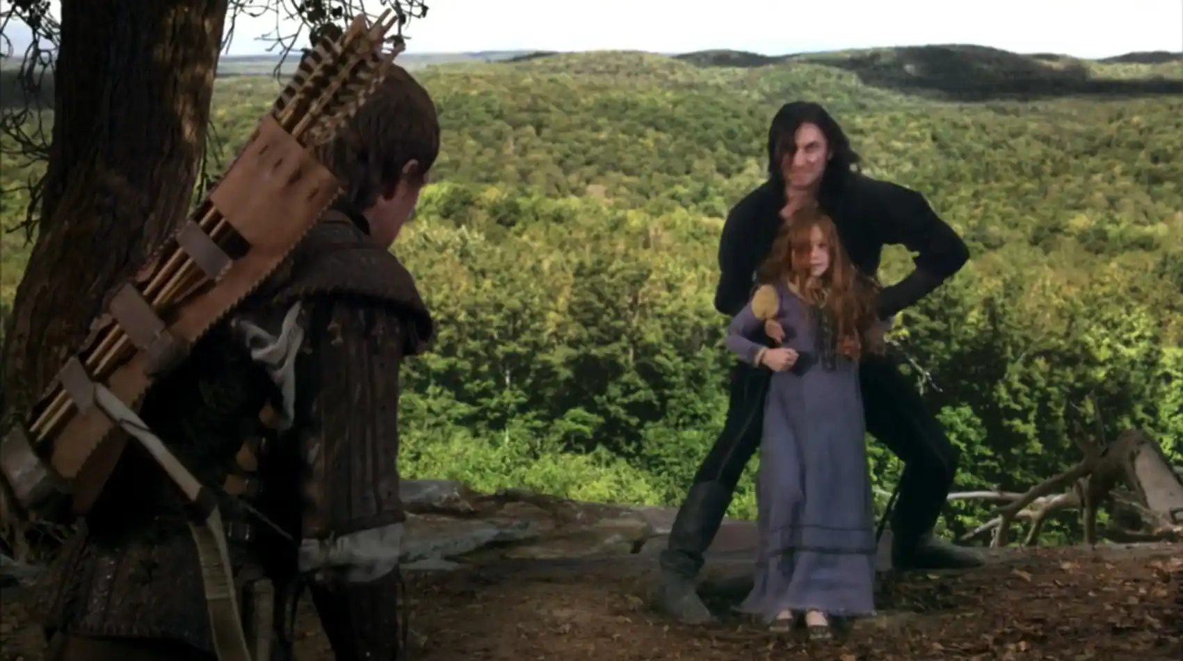 Gisborne threatens a child in Total Eclipse