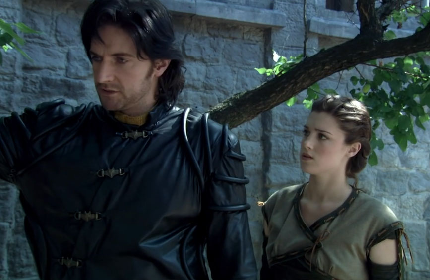 A brooding Guy and Marian from episode 9