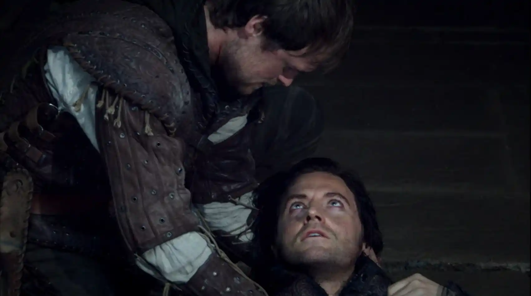 Gisborne dies in Robin's arms