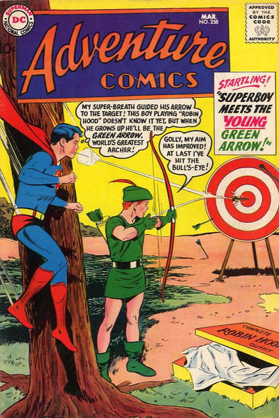 Cover to Adventure Comics #258, art by Curt Swan and Stan Kaye