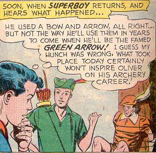 Oliver Queen catches the Sheriff of Nottingham but not by archery, art by George Papp