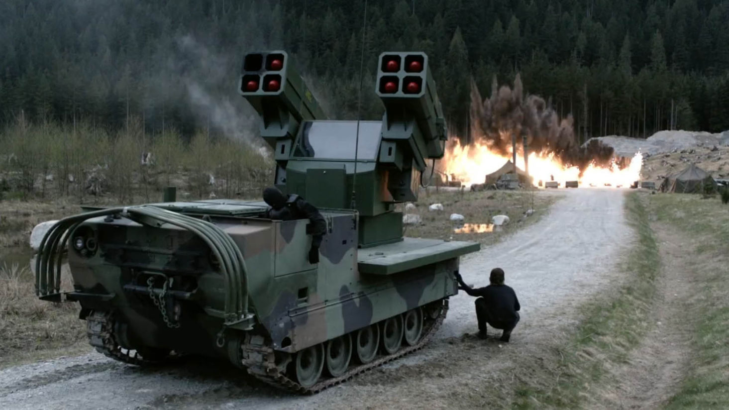 A rocket launcher on the island from Arrow's season one finale