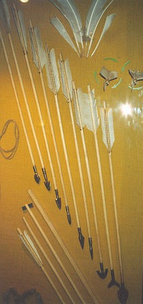 Special arrows on display at Robin Hood Tales in 1999