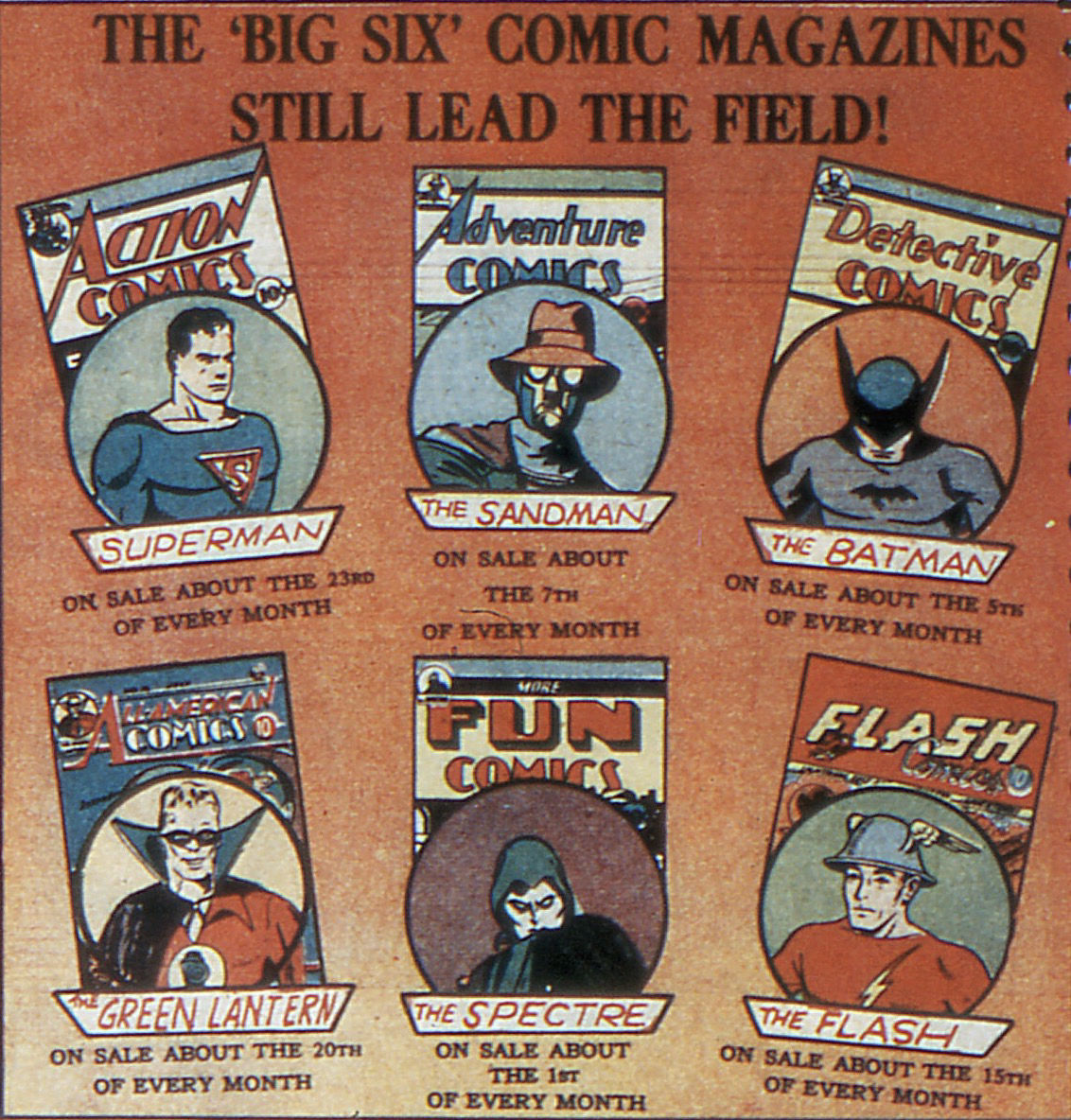 Ad for the monthly Detective Comics Inc / All-American anthology comics