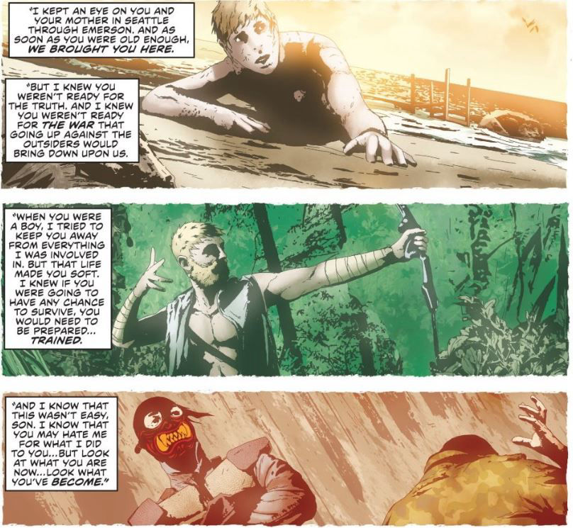 Green Arrow origin by Jeff Lemire and Andrea Sorrentino