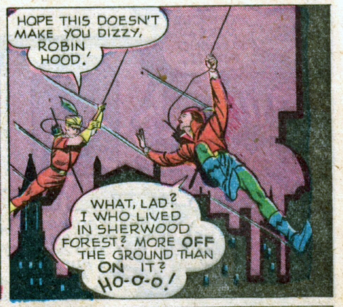 Robin Hood and Speedy swing through the 20th century by Otto Binder and George Papp