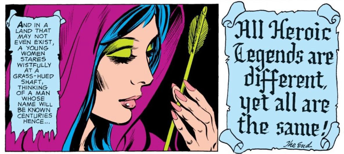 Marion has fond memories of Green Arrow, art by Mike Grell and Bob Smith