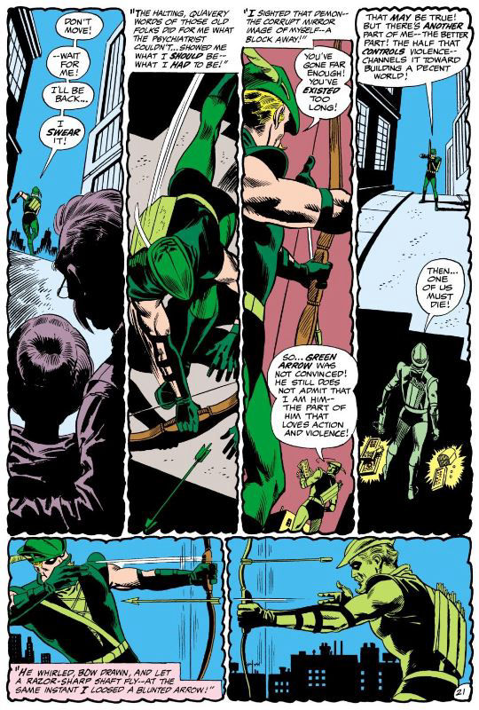 Green Arrow accepts his dark side and vows to channel it to make a better world by Denny O'Neil, Dick Dillin and Joe Giella