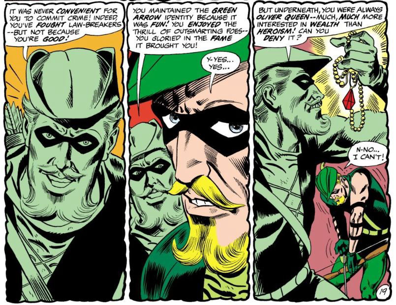 Green Arrow's evil side says he's more interested in wealth by Denny O'Neil, Dick Dillin and Joe Giella