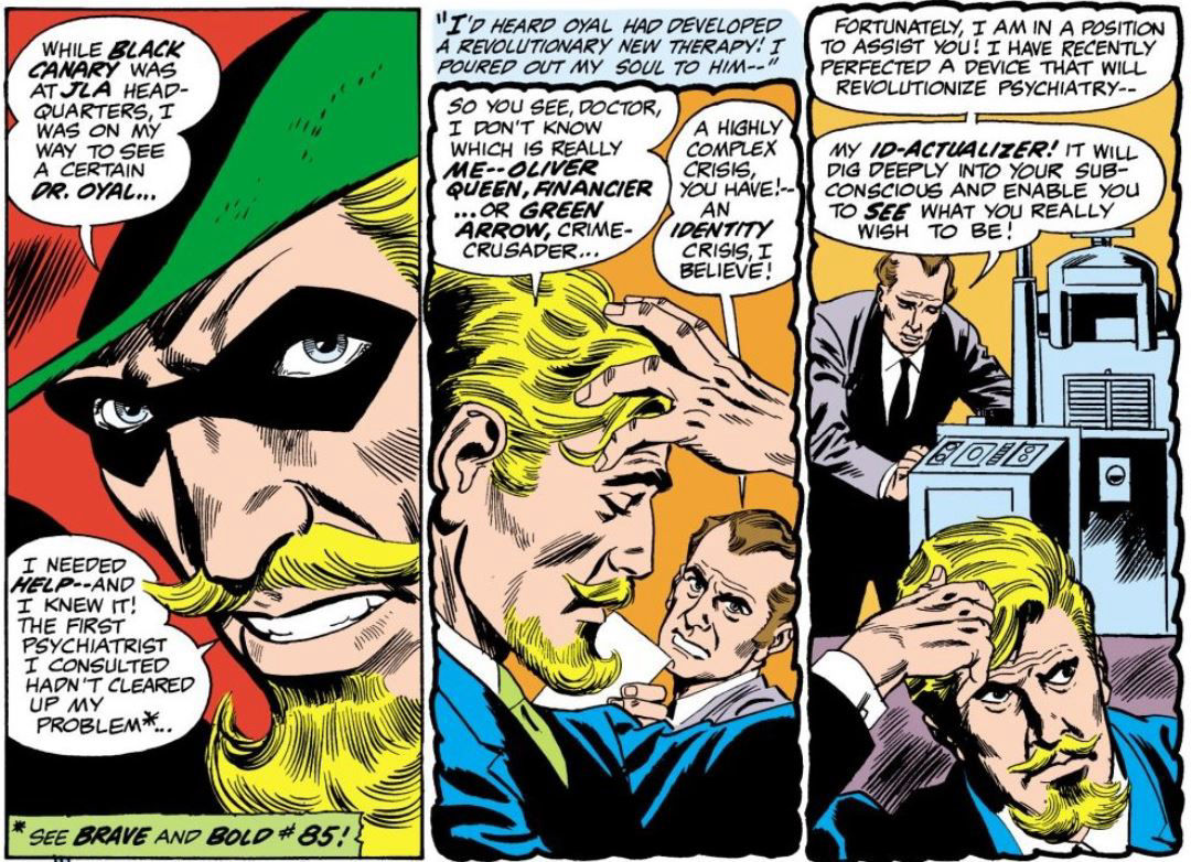 Green Arrow sees a psychiatrist by Denny O'Neil, Dick Dillin and Joe Giella