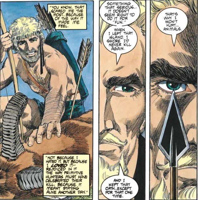 Oliver Queen reflects on the joy of hunting by Mike Grell