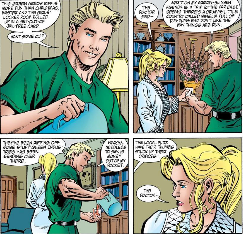 Oliver Queen is very selfish, by Dennis O'Neil, Greg Land and Dick Giordano