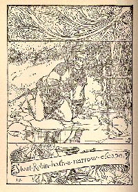 Stout Robin Hath A Narrow Escape by Howard Pyle.