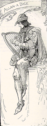 Allan A Dale, as illustrated by Louis Rhead, courtesy The Robin Hood Project