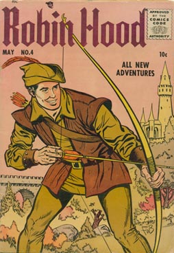 Cover of Robin Hood #4 by Magazine Enterprises, art by Frank Bolle