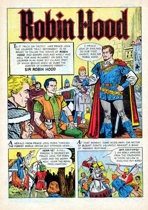 Page 1 of "Sir Robin Hood", art by Frank Bolle