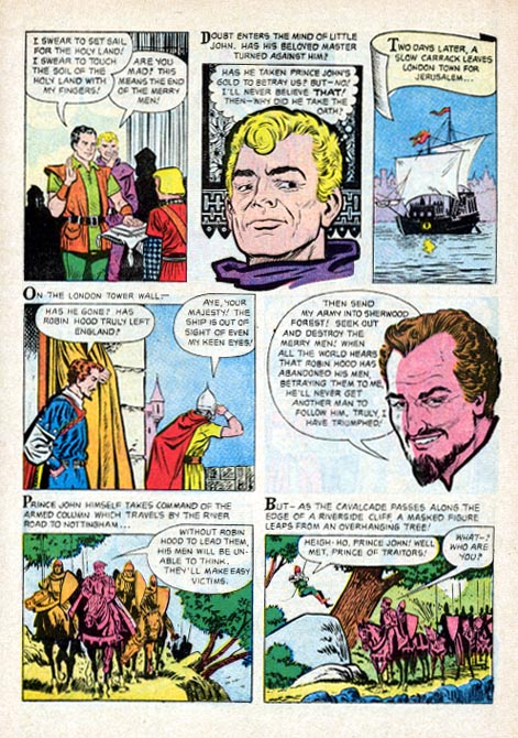 Page 4 of "Sir Robin Hood", art by Frank Bolle