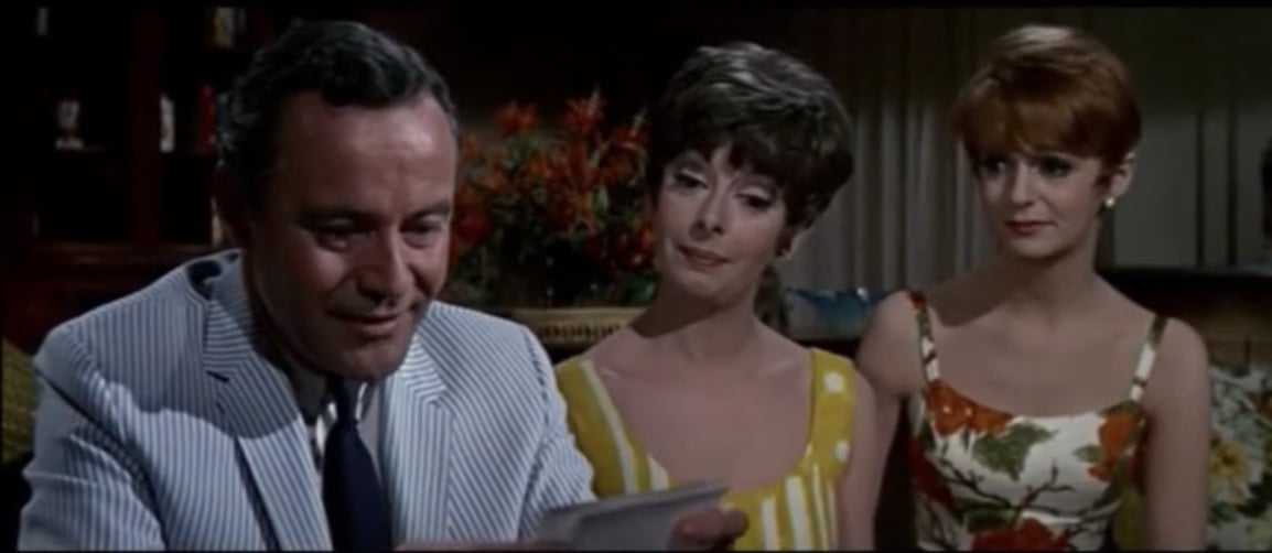Monica Evans and Carole Shelley along with Jack Lemmon in The Odd Couple