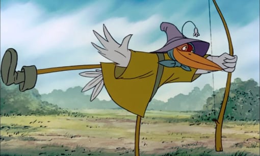 Robin Hood as the stork