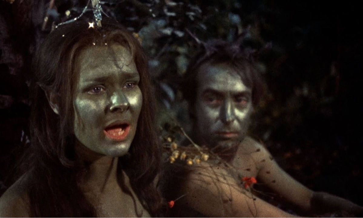 Ian Richardson as Oberon and Judi Dench as Titania