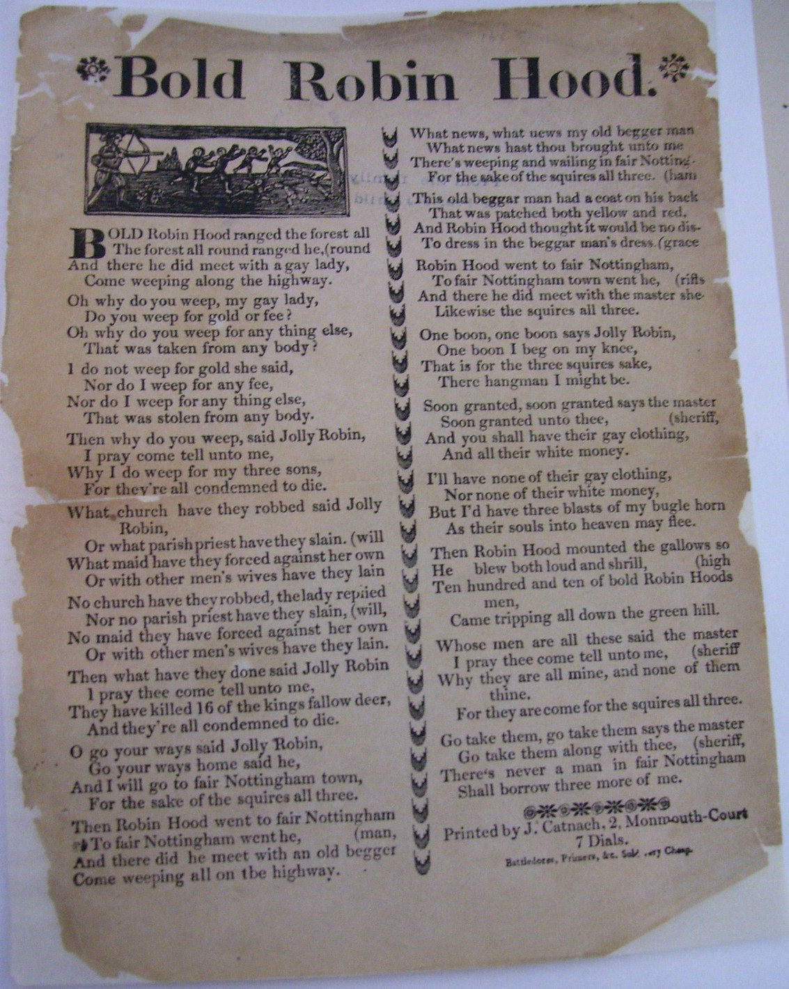 Bold Robin Hood, an 1830 variation of Robin Hood Rescues Three Squires, held at From The Osborne Collection of Early Children's Books, The Toronto Public Library