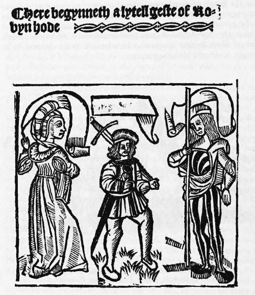 Frontispiece to Wynkyn de Worde's 15th c. or early 16th c. edition of the Gest