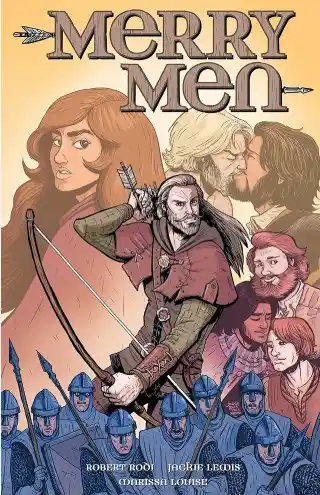 Cover to Merry Men graphic novel, art by Jackie Lewis