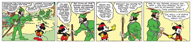 Mickey doesn't want to rob for Robin Hood, by Floyd Gottfredson