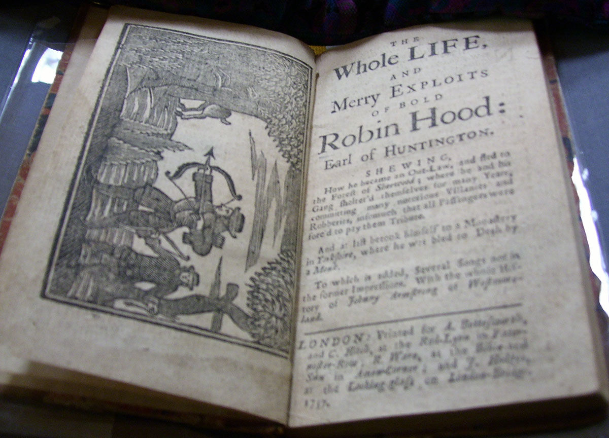 Title page of the 737 Whole Life of Robin Hood at Toronto's Osborne Collection