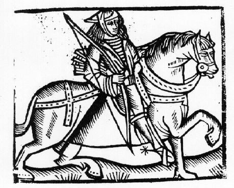 This woodcut was used to illustrate both Chaucer's Yeoman in The Canterbury Tales and Robin Hood in an edition of the Gest