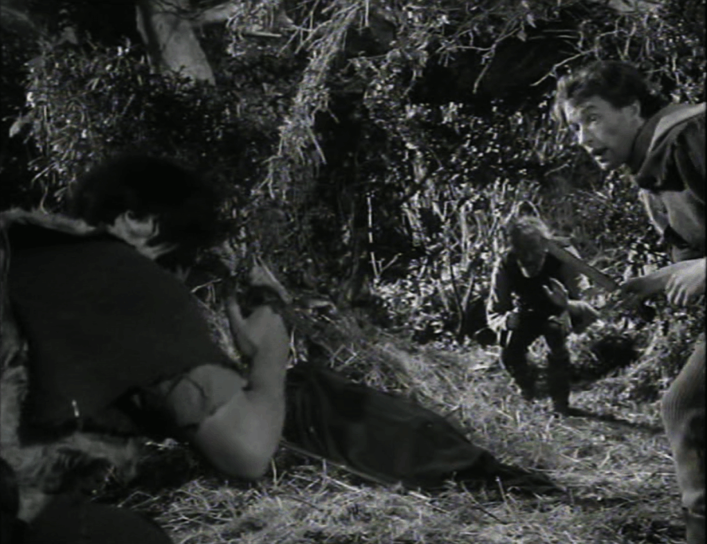 Will's outlaws approach a sleeping Robin Hood