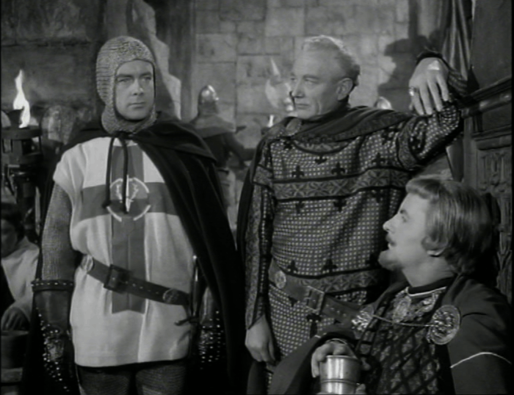 Robin finds Count de Severne and Roger de Lisle listening to his case