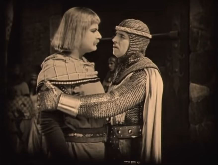 Huntingdon and Little John in the 1922 film Douglas Fairbanks in Robin Hood