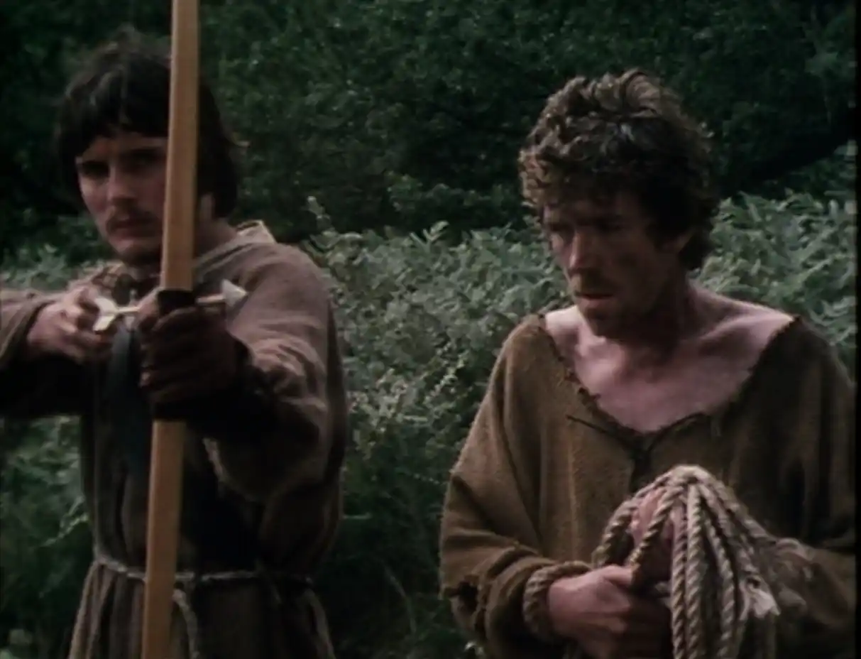 Robin with the Normans' prisoner charged with berry-picking