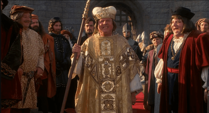 Dick van Patten as the abbot