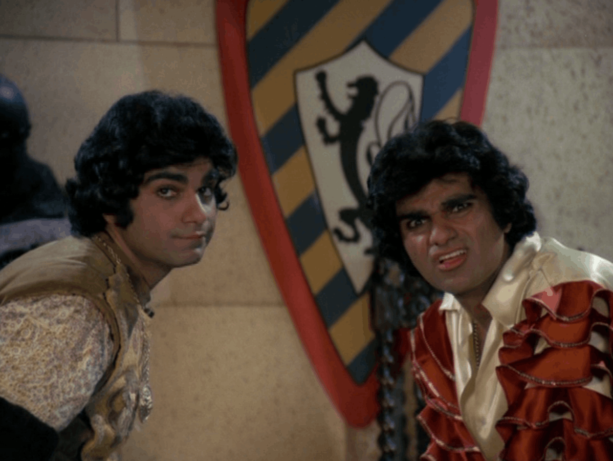 Bertram and Renaldo break the fourth wall together