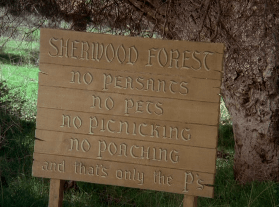 A sign in Sherwood Forest