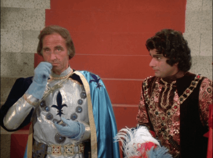 Sid Caesar's French ambassador and Richard Dimitri as Bertram